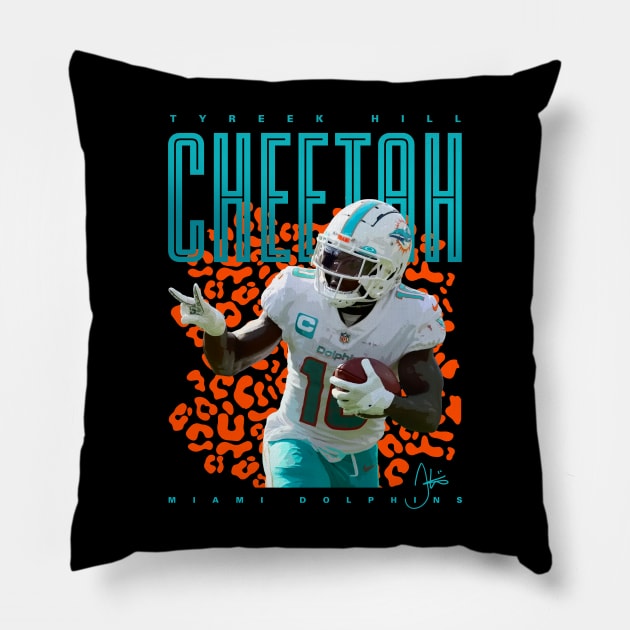 Tyreek Hill Cheetah Pillow by Juantamad