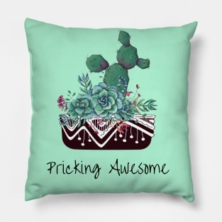 Pricking awesome. Cactus pun print Pillow