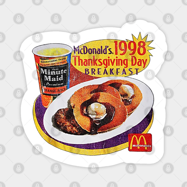 McDonald's Thanksgiving Day Breakfast 1998 Magnet by nicklower