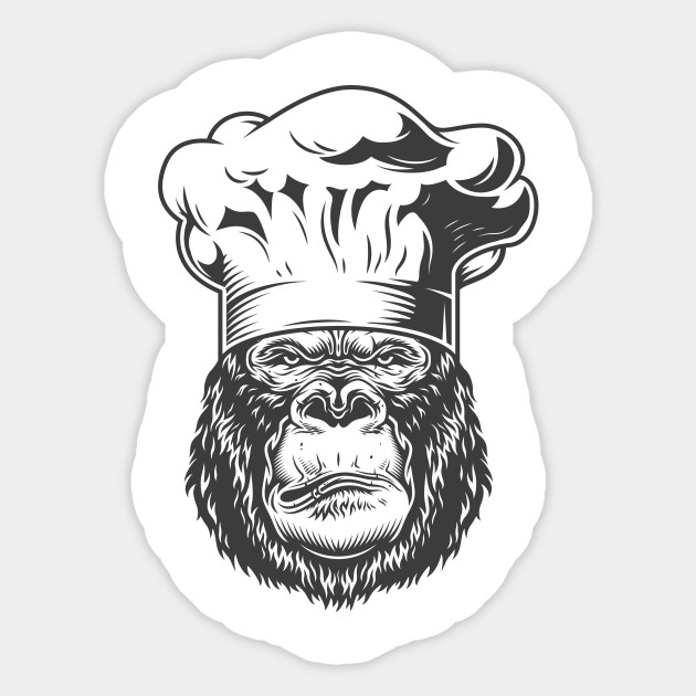 Head Gorilla Gorilla Face Sticker Teepublic,Acrylic Anime Scenery Painting