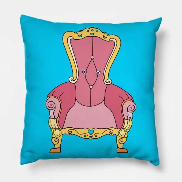 Pink Victorian Cheerful Chair Pillow by Art by Deborah Camp