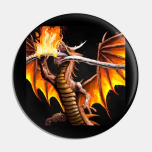 Fire breathing dragon Pin