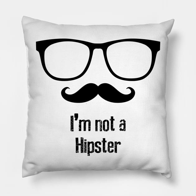 I'm not a hipster Pillow by user03