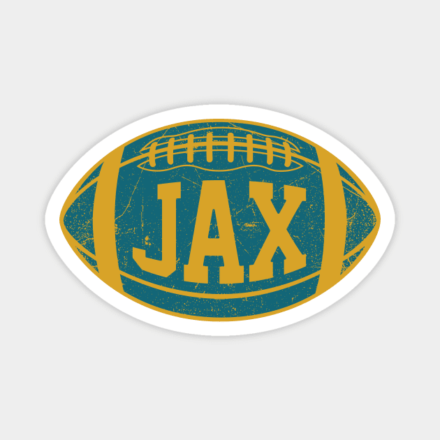 JAX Retro Football - White Magnet by KFig21