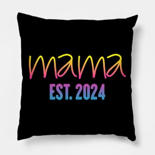 Mama Est 2024 shirt, Promoted to Mommy Mother's Day 2024 Pillow