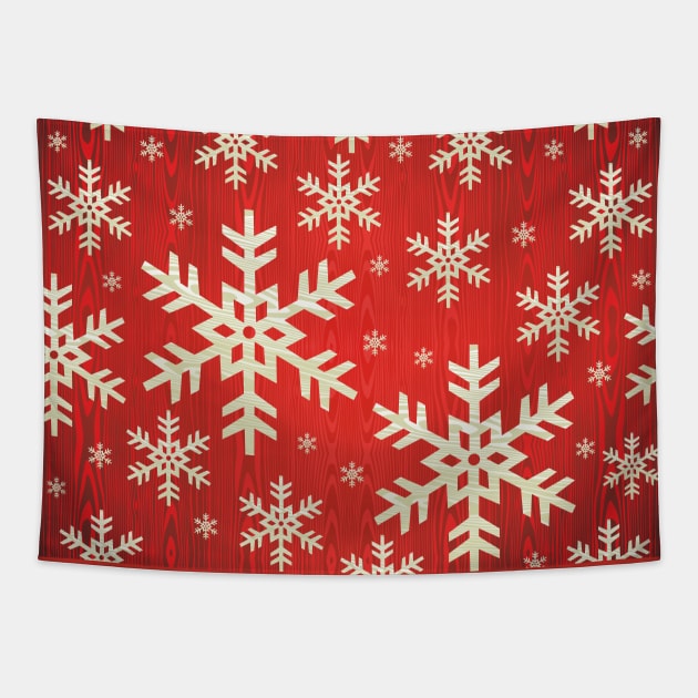 Snow Flakes Pattern Tapestry by MZeeDesigns