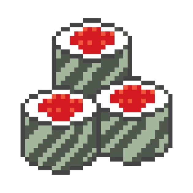 8 Bit Sushi Roll Love by charlescheshire