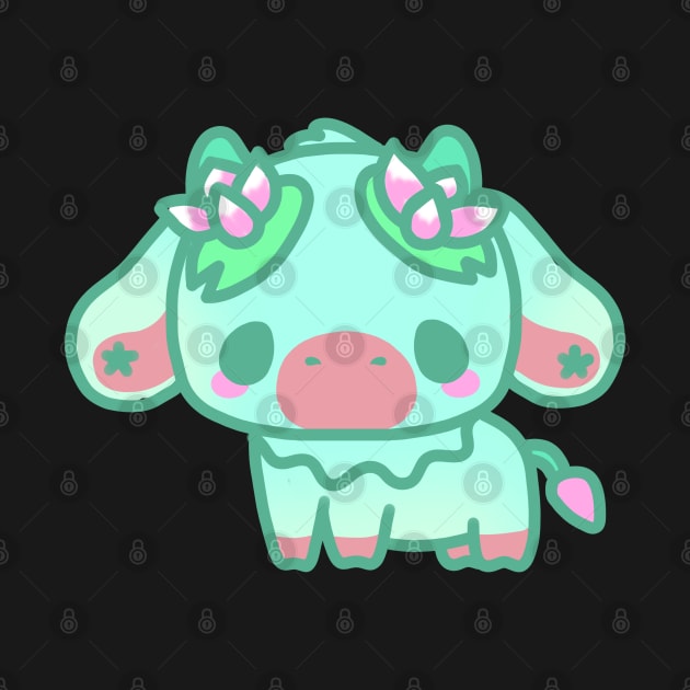 fluffy lilypad cow by casserolestan