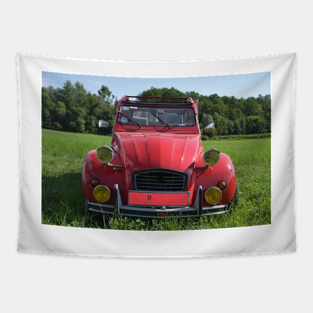 Serbian classic car in Slovenia Tapestry by Roland69