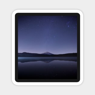 Sky, Stars, Mountain, Water Magnet