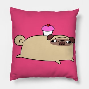 Pug and Cupcake Pillow