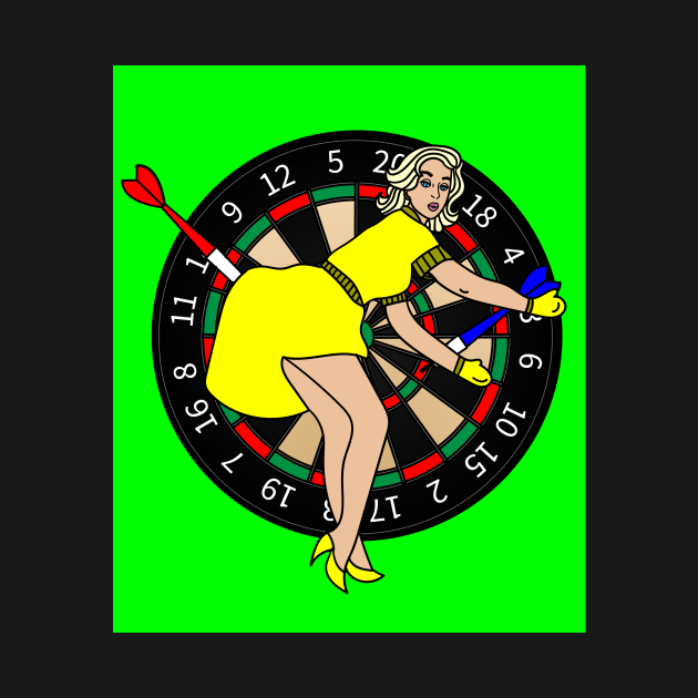 Discover Dartboard Dart Player With Darts Arrows - Bullseye - T-Shirt