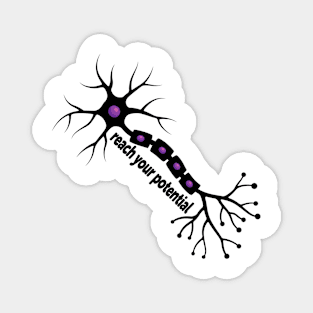 Reach Your Potential - Neuron Brain Motivation Magnet