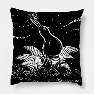 Kiwi Black and White Pillow