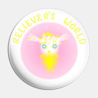 With Text Version - Believer's World Resident Woow Pin