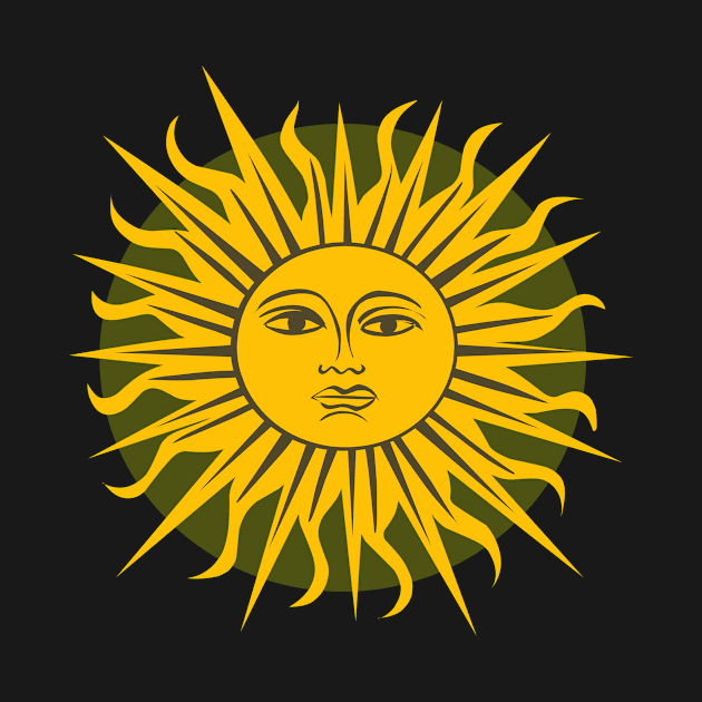 July 9: Argentina Independence Day. The sun. The symbol of Argentina. by NataKremlevaArt