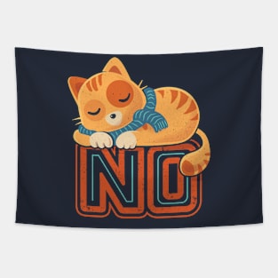 No Means No - Lazy sleeping cat Tapestry