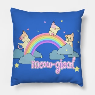 Kawaii Cats Rainbow Magic Pillow