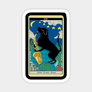 One Cool Dog Tarot Card Magnet