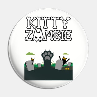 Kitty Zombie Pin