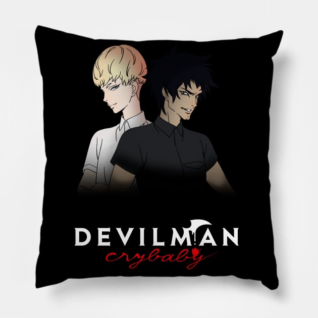 Devilman Crybaby Pillow by TobiGL