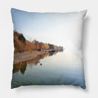 Autumn by Ohrid Lake Pillow