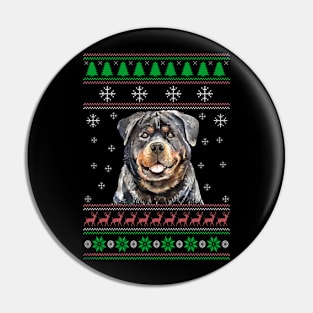 Cute Rottweiler Dog Lover Ugly Christmas Sweater For Women And Men Funny Gifts Pin