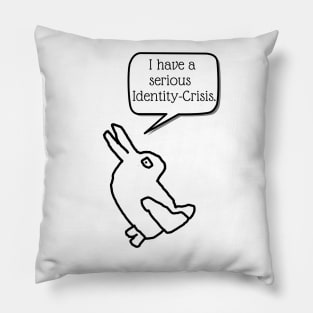 Wittgenstein Rabbit Duck Optical Illusion: I have a serious identity crisis Pillow