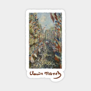 The Rue Montorgueil by Claude Monet Magnet