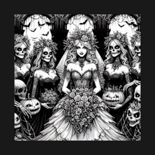 Halloween Bride and Bridesmaids T-Shirt