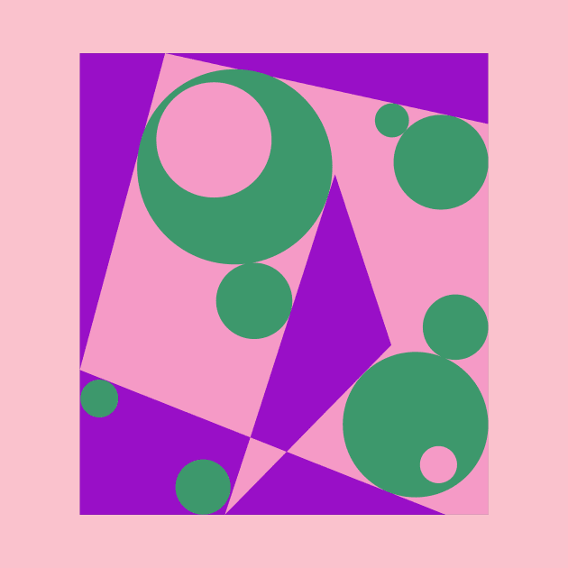 Geometric abstraction with many random figures. by BumbleBambooPrints
