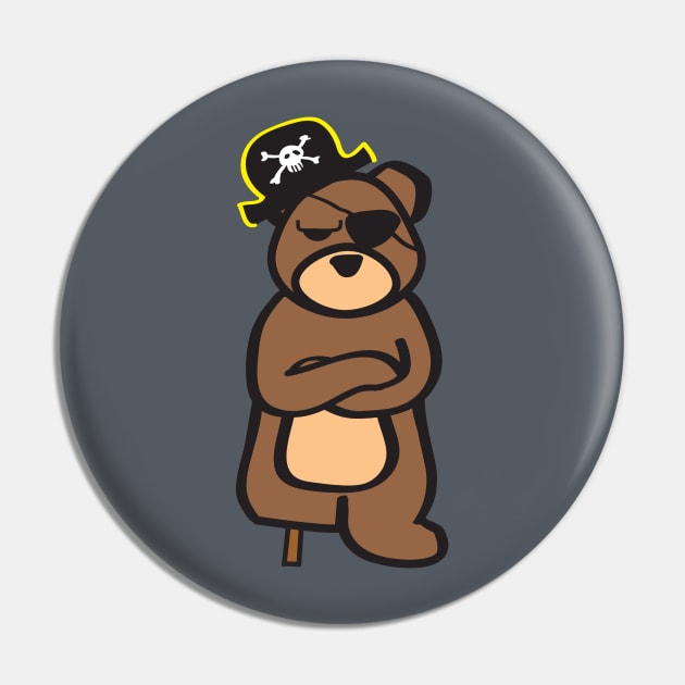 Pirate Bear Pin by bobbuel