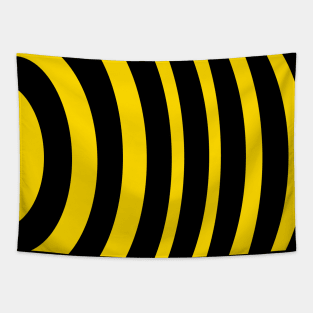 Yellow and Black Sphere Tapestry
