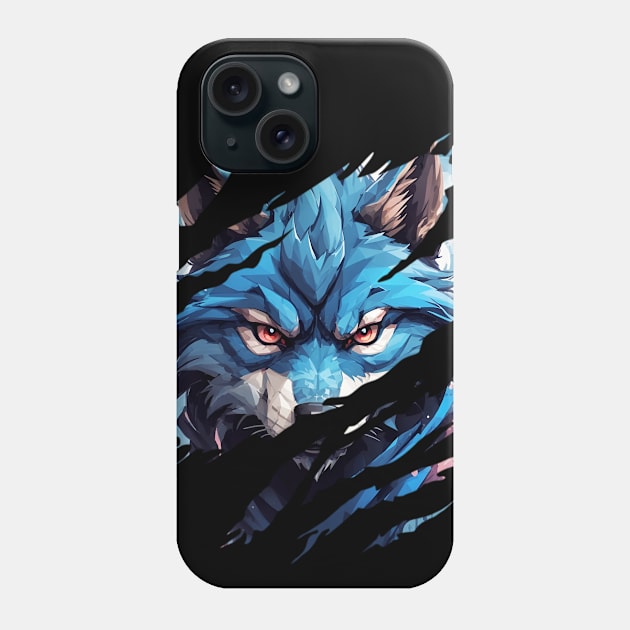 Ripped Base Magic Ninja Wolf Phone Case by Providentfoot