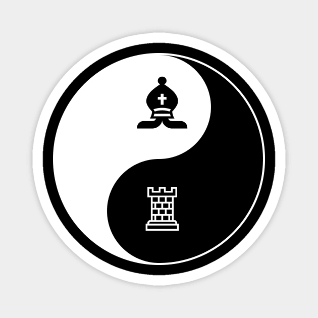 Bishop-Rook Yin Yang Magnet by Designs_by_Tom