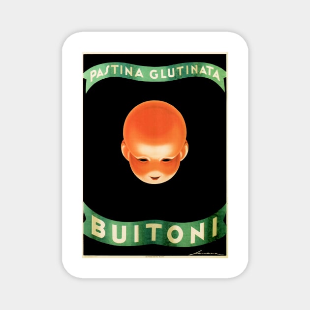 Buitoni Pastina Glutinata Italian Pasta Food Art Deco Advertisement Vintage Magnet by vintageposters