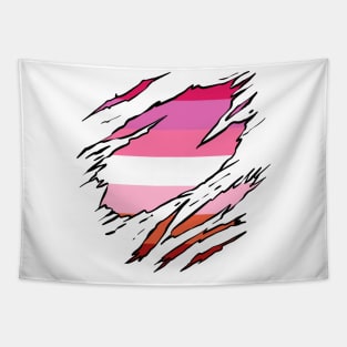 LGBTQI+ Superhero Lesbian flag Tapestry