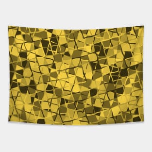 Grid Square Mosaic Pattern (Gold) Tapestry