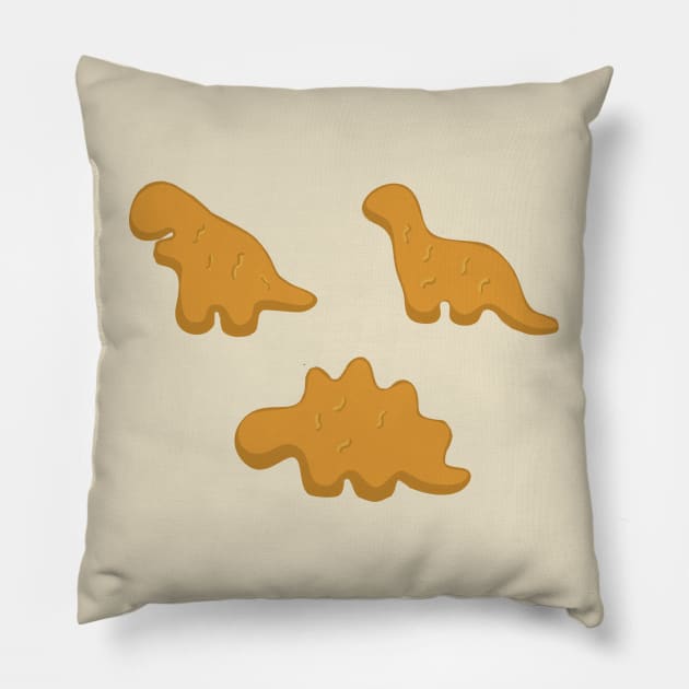 Dinosaur Nuggets Pillow by Faech