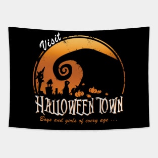 Visit Halloween Town Tapestry