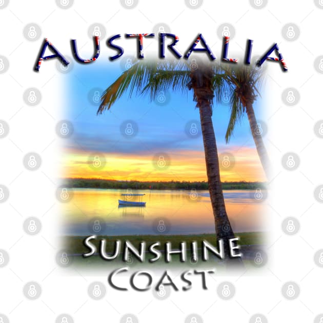 Australia - Sunshine Coast at Sunset by TouristMerch