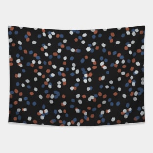 Autumn Nights Confetti - Black, Auburn, Blue Tapestry