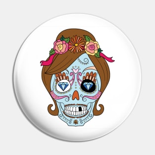 Sugar Skull 47 (Style:17) Pin