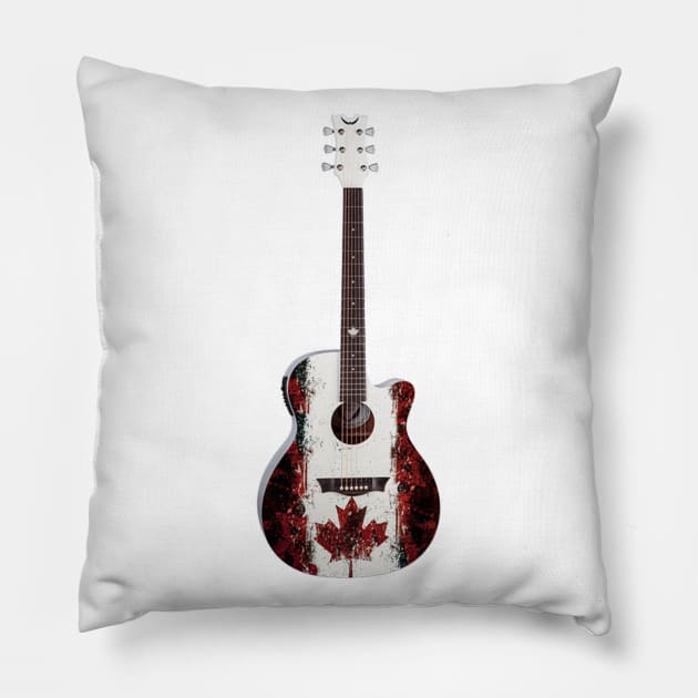 Canada Guitar Pillow by Pam069