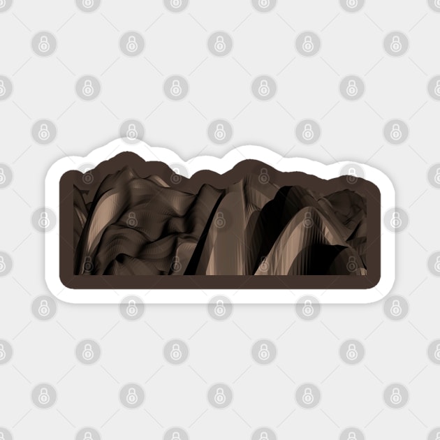 Folds of brown fabric Magnet by BumbleBambooPrints