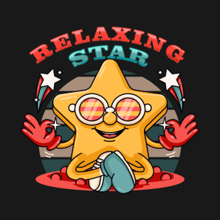 Retaxing Star, a cute star character who meditates T-Shirt