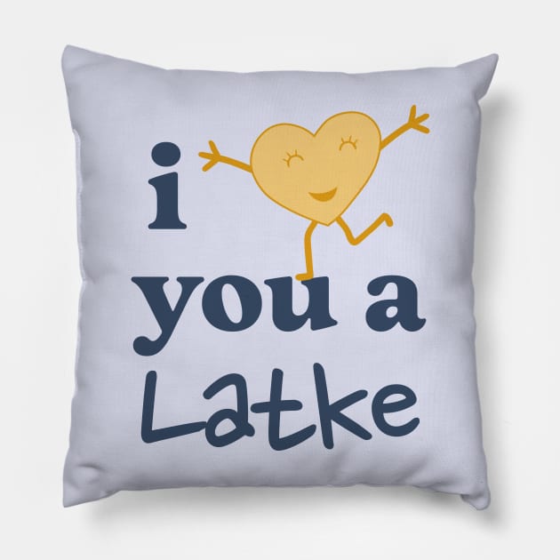 I Love You a Latke Pillow by Unified by Design