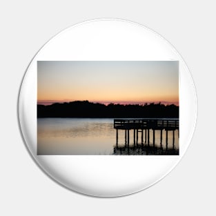 Lake Pier At Sunset Pin