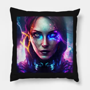 The Lady of Magic Fire and Ice Pillow