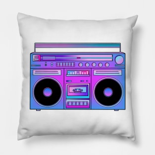 Musical Cotton Candy Blue Pink Boombox Pillow